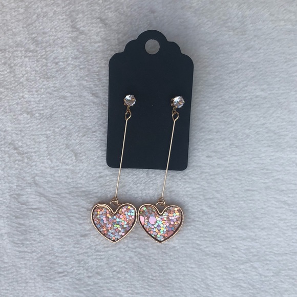 New! Fun Heart Drop Women’s Fashion Earrings - Picture 4 of 4